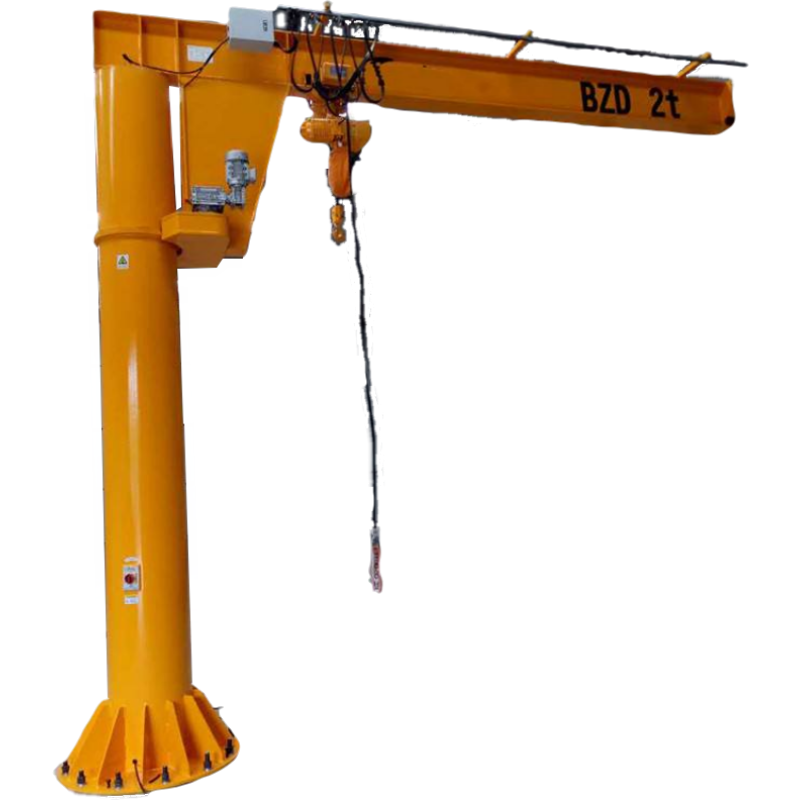 电动旋转单臂吊bzd2定柱式旋臂起重机工作半径25米360度旋转吊重2t