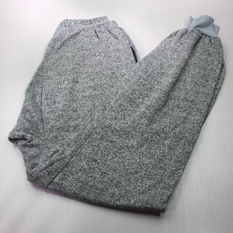 3元中老年秋裤男女保暖裤拉绒高腰针织衬裤宽松棉线裤地摊赶集批发