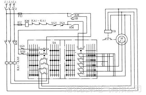 三相凸轮控制器接线图图片