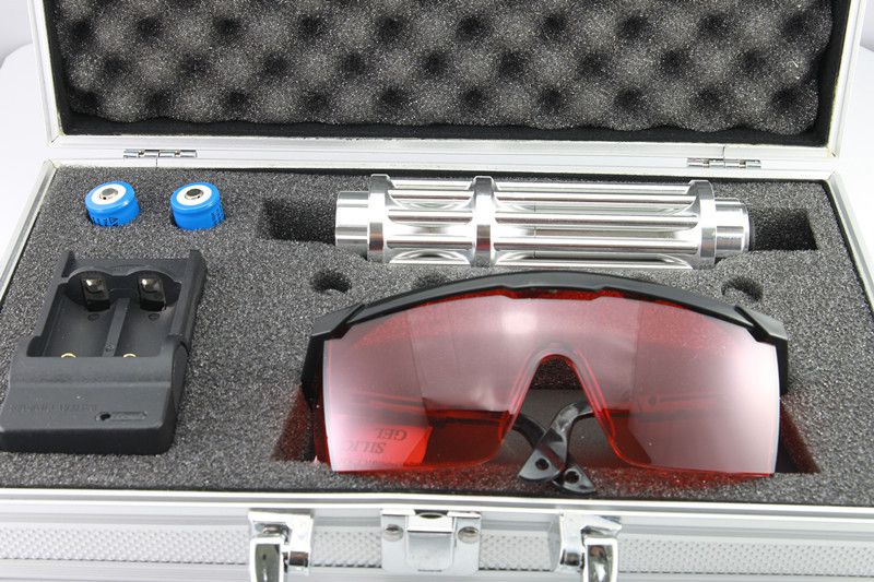 供应加特林蓝光1w激光手电蓝光激光灯调焦点火点烟五合一满天星