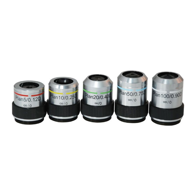 45mm金相物镜wd4005物镜光学放大倍数5x10x2050100图片