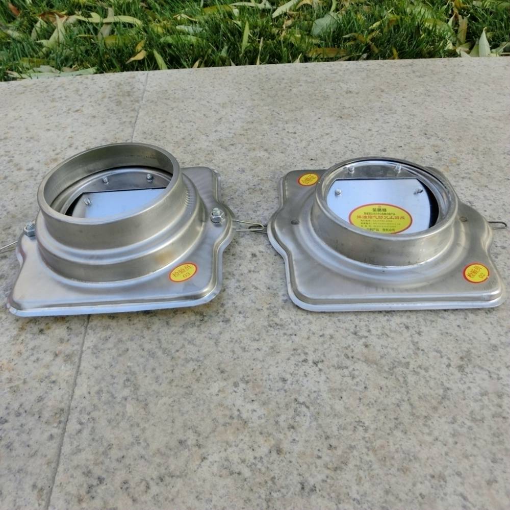 不锈钢卫生间排气道防火止回阀换气扇防臭味倒灌止逆阀过