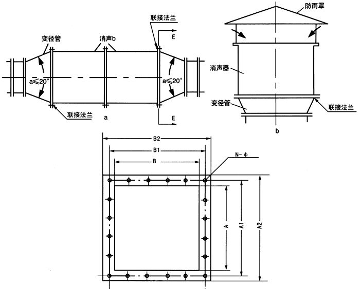 jdzdl型中低壓離心風機消聲器消聲器