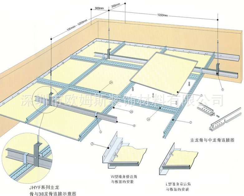 铝扣板展架安装图解图片