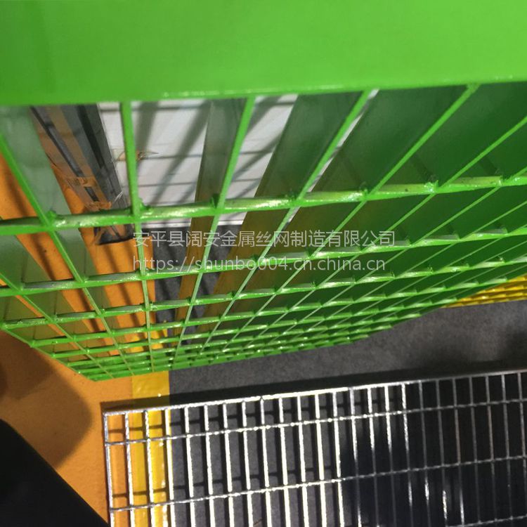 阔安供应 Q235车间喷漆钢格栅板 参观平台用喷漆脚踏板