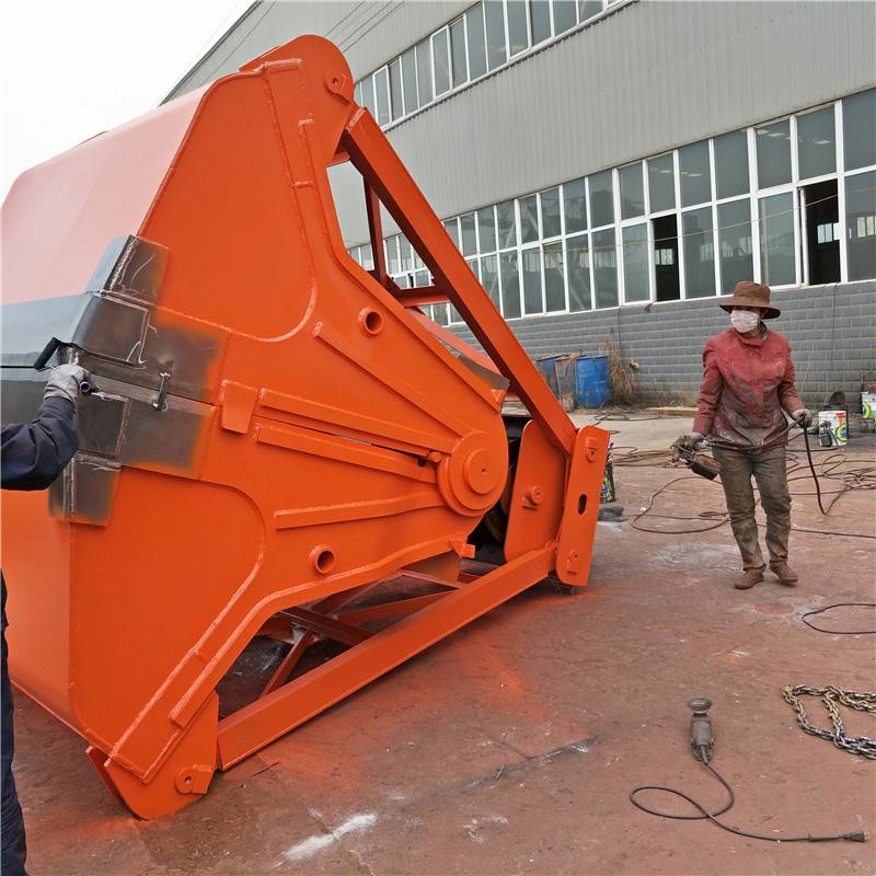 5t双梁吊行车抓斗下水道清淤四绳抓斗u3轻抓取25立方谷物泥沙等