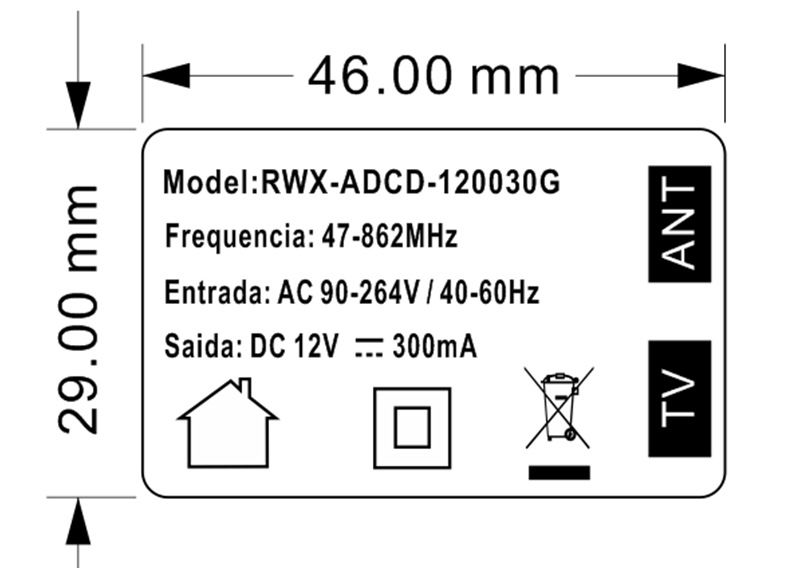 广东深圳电源厂家12v200ma天线电源适配器双f头防水电源