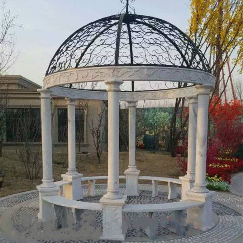 石亭子欧式凉亭铁艺亭子帽六角亭曲阳厂家定做