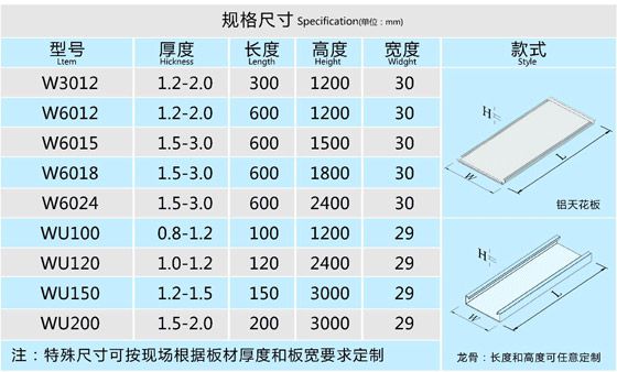 供应u槽铝方通厂家广安勾搭铝单板