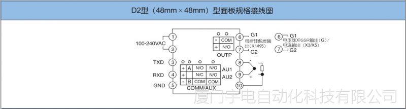 宇电温控器接线图