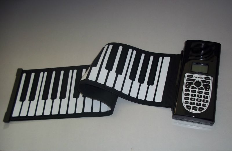 博锐中英文版便携式加厚49键手卷钢琴