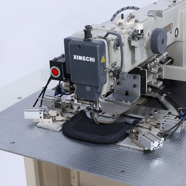 厂家批发帽子跑线机器帽舌车缝花样电脑车全自动帽檐缝纫机