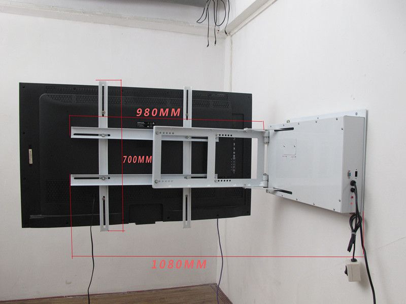 90度離牆距離是1080mm外形尺寸:590*170*420mm(長*寬*高)電視機孔距