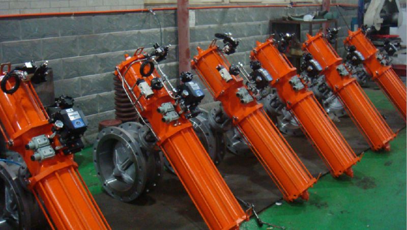 供应aw32气动执行器双作用拨叉式气缸铸铁材质气动头