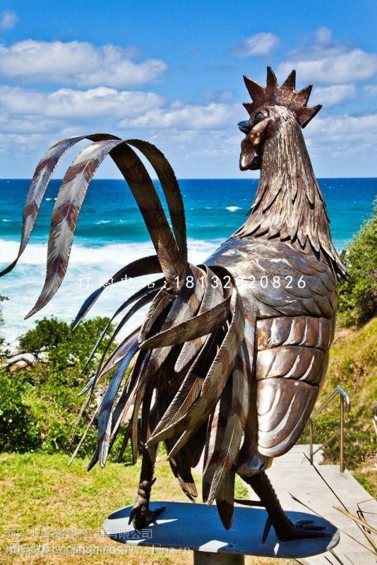 不锈钢公鸡雕塑动物雕塑