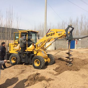 装载机939改装护栏打桩机 公路护栏钻孔机