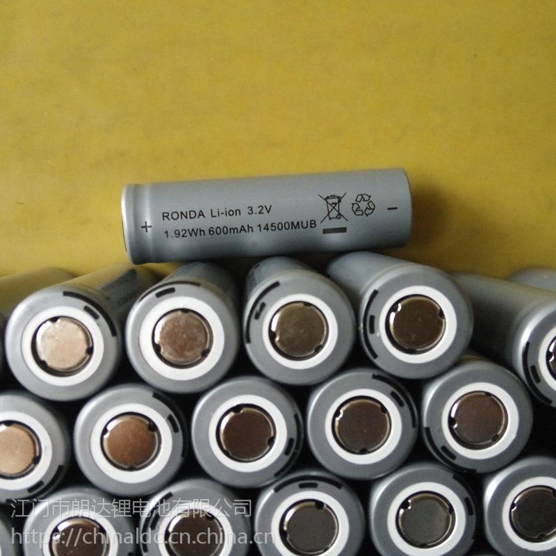 圆柱形尖头磷酸铁锂电池32v600mah14500