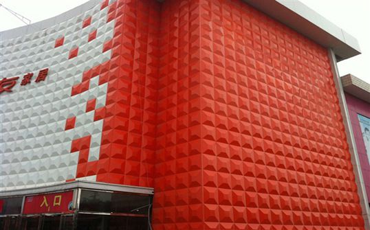 金属三维板门头三维板批发广告彩钢扣板苹果绿大平钻