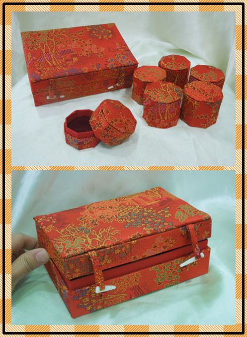 小锦盒套装盒可装文玩核桃挂饰饰品礼品盒送礼