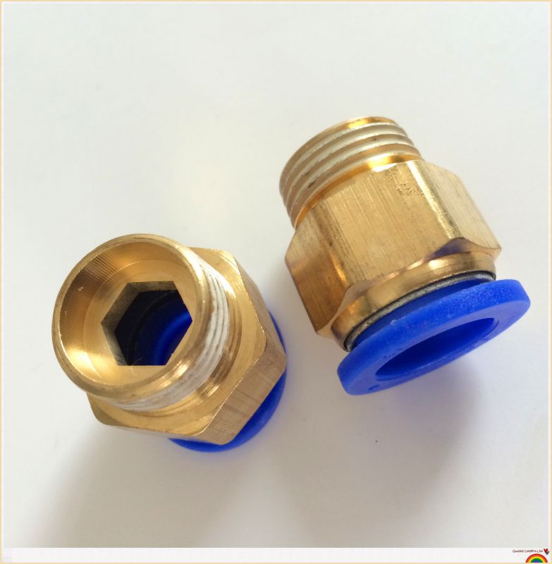 dde气管快速接头pc1204外螺纹4分插12毫米气管