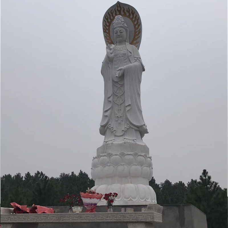 寺庙滴水观音菩萨雕像家用镇宅保平像雕塑摆件曲阳万洋雕刻厂家定做