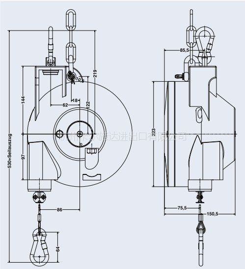 德国进口carlstahl弹簧平衡器7235型中型重量平衡器