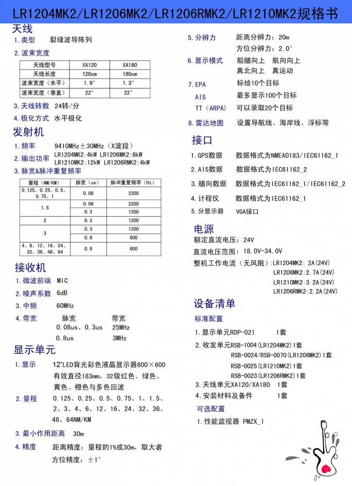 koden船用雷达说明书图片