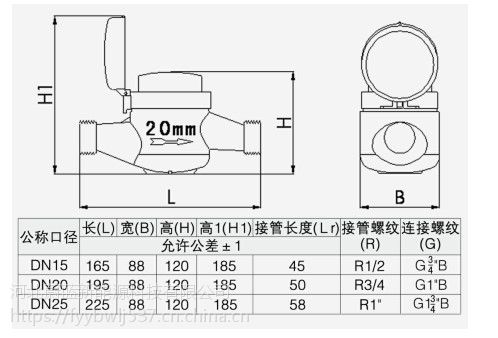 石家庄智能远传水表公司光电直读远传水表dn15dn125通讯接口mbus无需