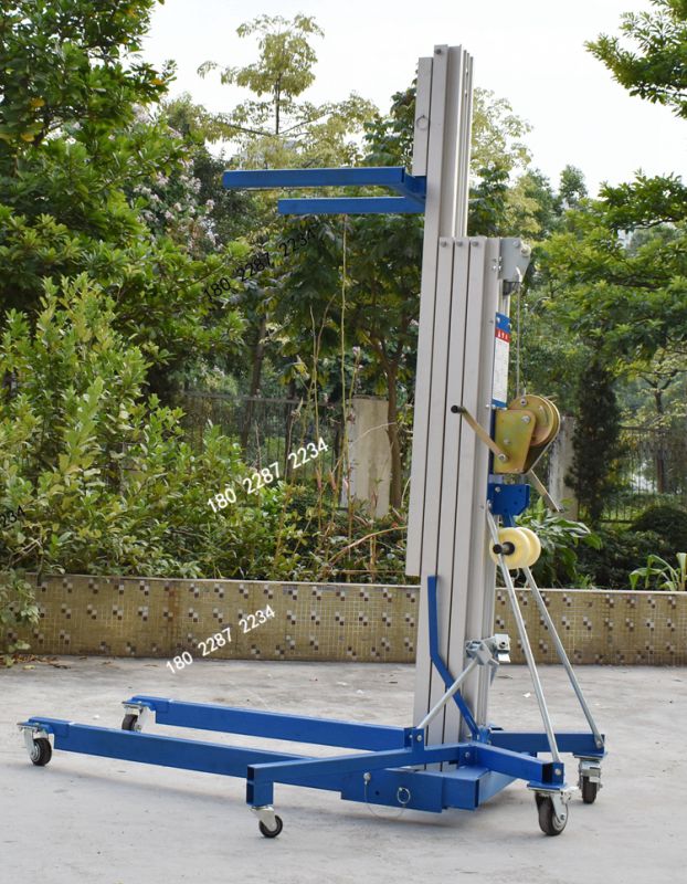 深圳展会手摇升降机手动物料提升机65米