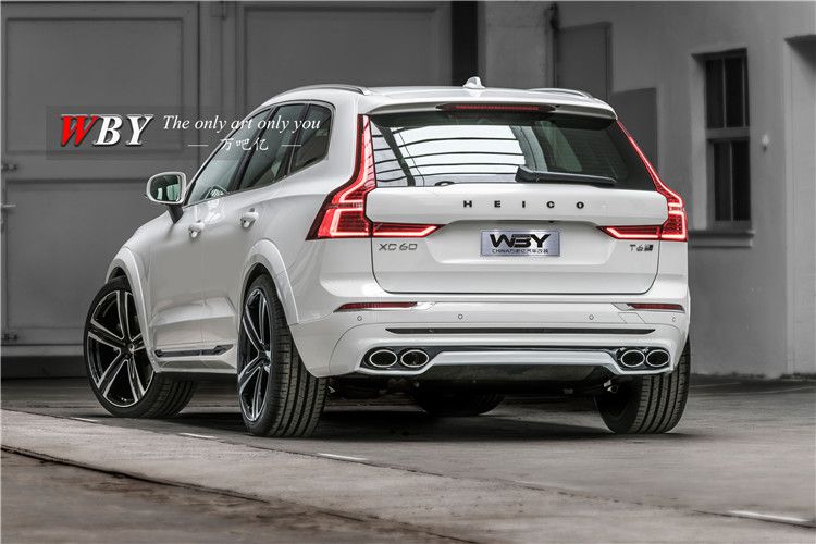 沃尔沃volvoxc60改装heico小包围前后唇四出原厂排气尾嘴