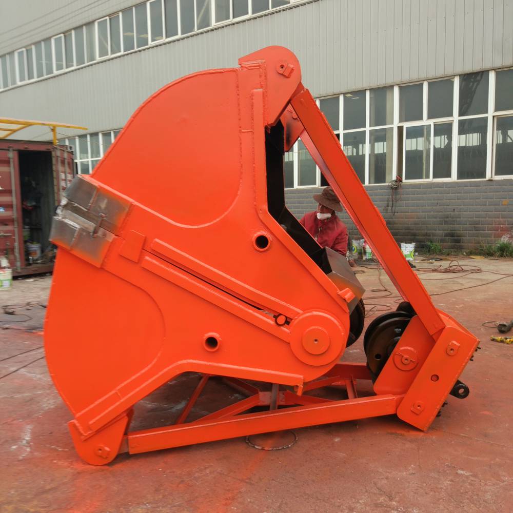 201型电动单轨轻型四绳抓斗075立方抓取饲料焦炭等