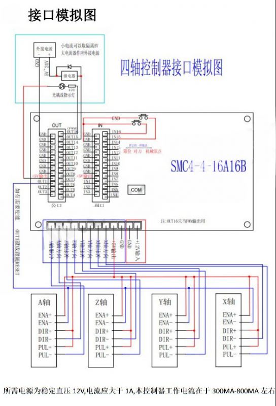 飞雕四控开关接线图图片