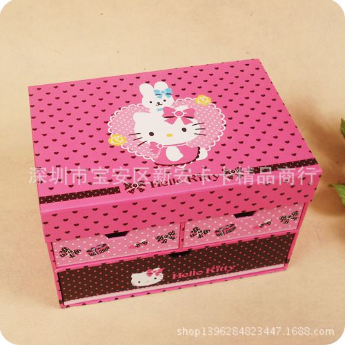 厂家批发hello Kitty 首饰盒卡通饰品盒结婚礼物化妆品香水收 价格 厂家 中国供应商