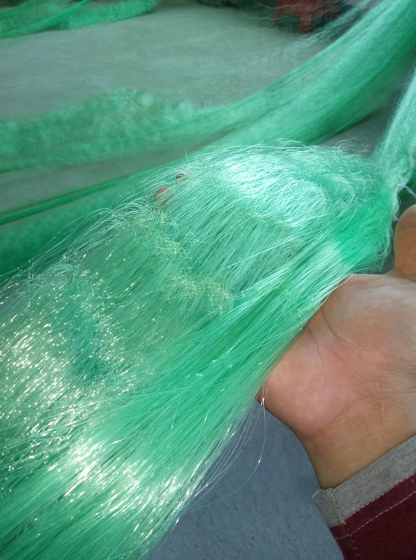 三层渔网粘网丝网绿丝水库网进口丝15米高鱼网粘网丝网三层