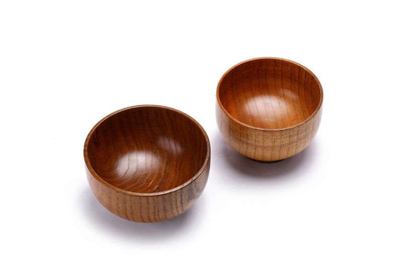 陶陶居大木碗刻花实木饭碗儿童成人碗家用饭碗汤碗