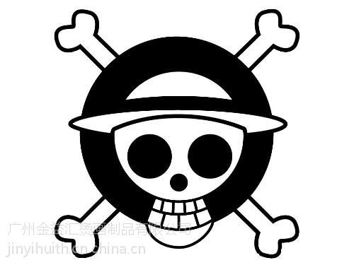 0广州厂家批发热播动漫海贼王骷髅头图案服装烫画