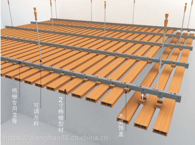 生态木pvc防潮吊顶天花40100绿可木集成吊顶板卡扣阳台酒店室内装修