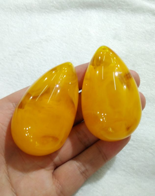 人工合成二代蜜蜡原石琥珀蜜蜡吊坠成品毛衣链饰品义乌批发