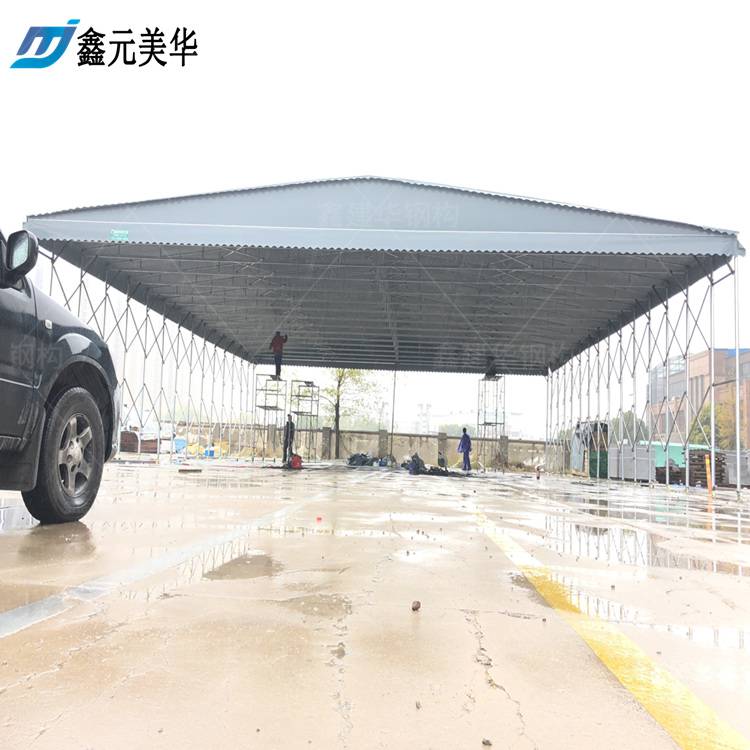 邯郸收缩雨棚移动推拉雨蓬