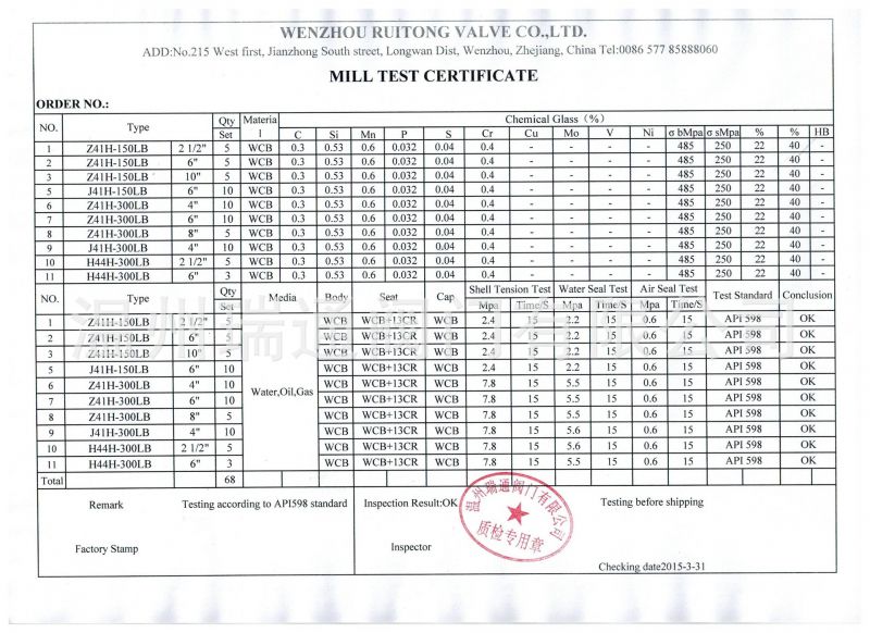 MTC瑞通材质检验报告