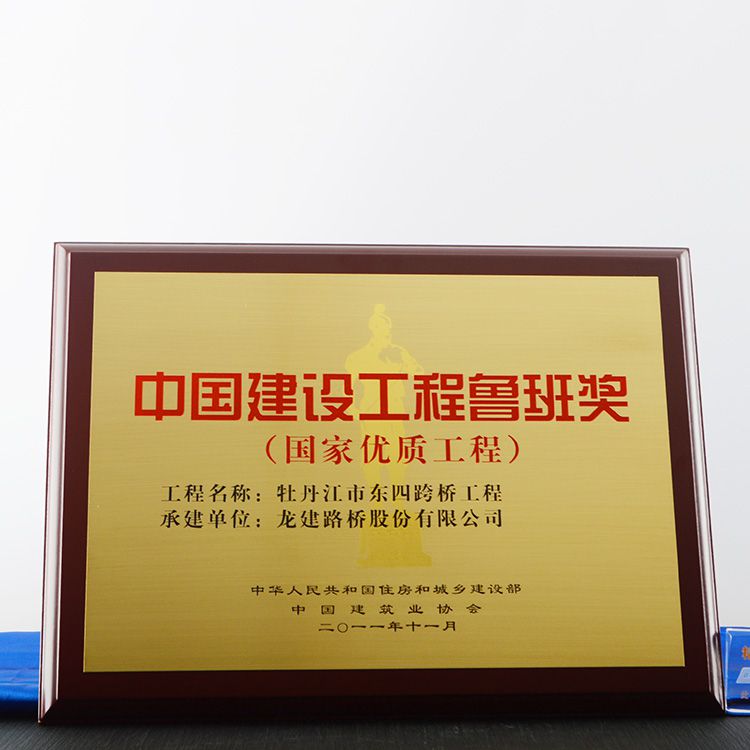 工程奖牌 铜牌 铁牌 深圳建筑业协会颁奖大会 建设单位鲁班奖奖牌