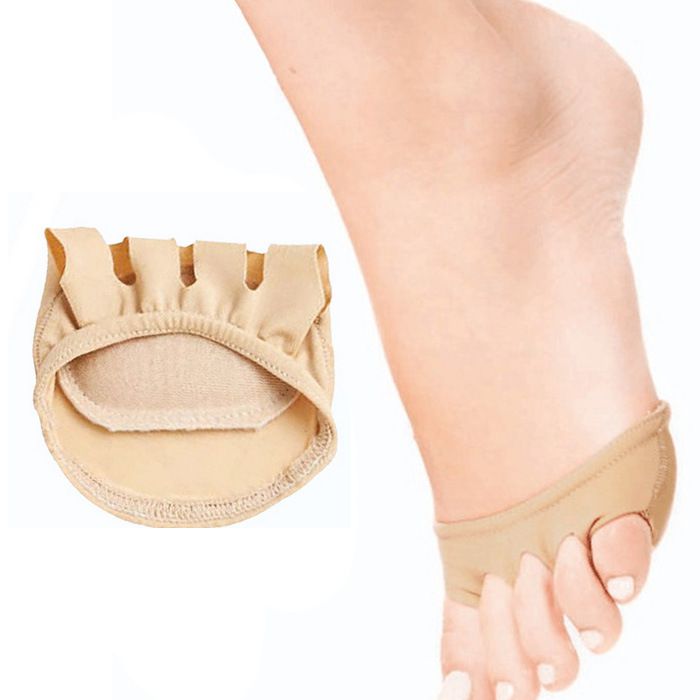五孔前掌垫女士硅胶脚趾套拇指外翻矫正速干露趾高跟鞋五指袜