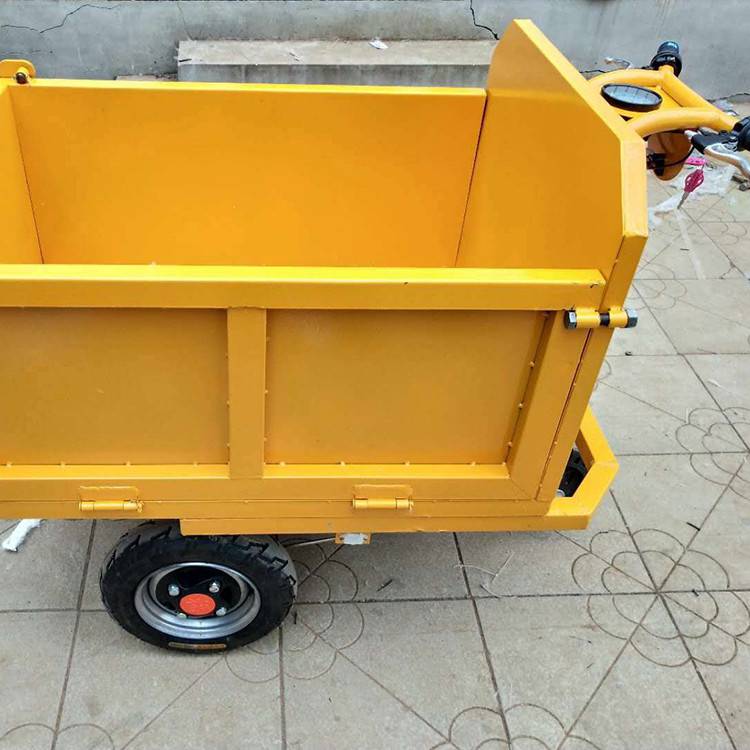 手推式电动运料车可以进电梯的小型平板车电动手推车