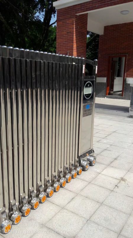 学校伸缩大门广州电动伸缩门不锈钢伸缩门铝材自动伸缩门伸缩门生产