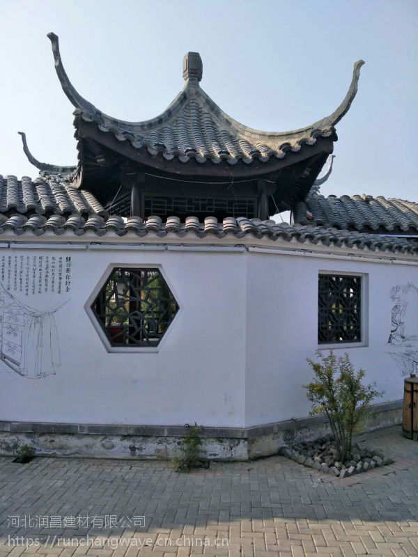 仿古建筑屋顶瓦片室内装饰瓦镂空造型青砖青瓦四合院青瓦铺地立瓦