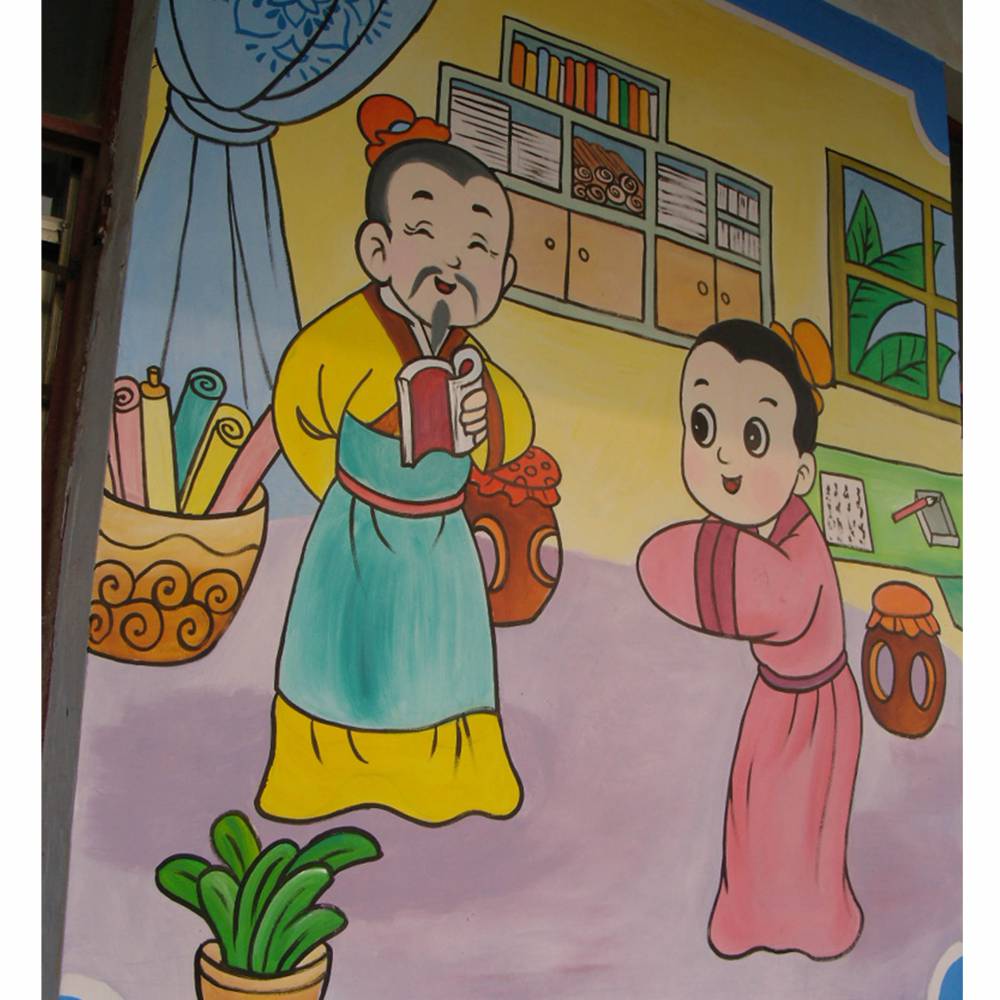 【天津是幼儿园国学壁画传统文化壁画顺帝美术】价格