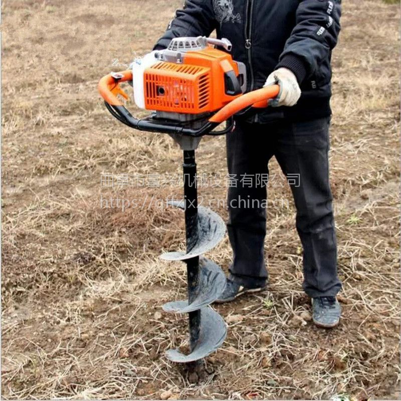 双人操作挖坑机 汽油便携式植树打孔机 山坡地种植用打眼机图片