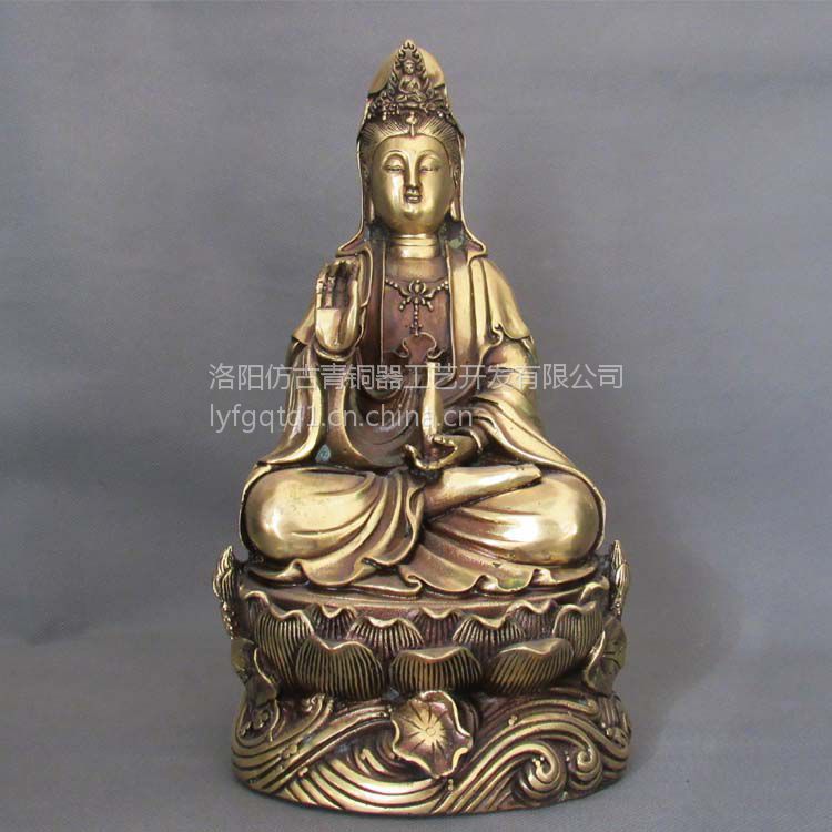 广发青铜器佛像定做莲花座观音观世音菩萨（LYGF882008） - 供应商网