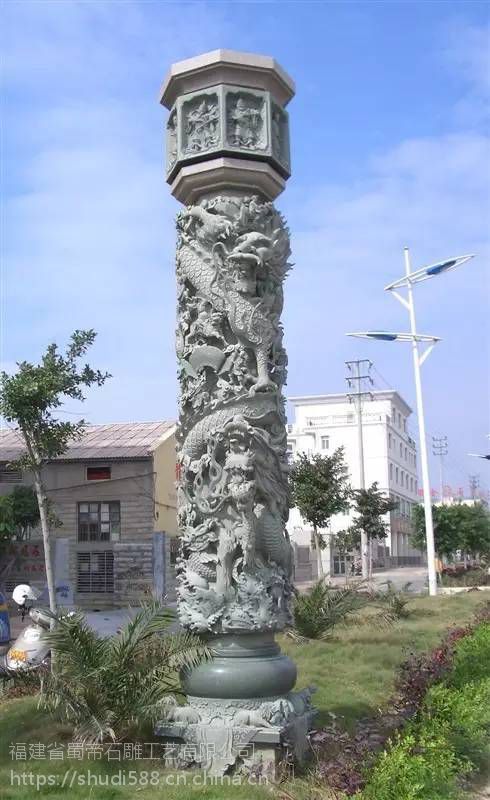 花岗岩风水柱华表图腾柱大型广场文化石头龙柱