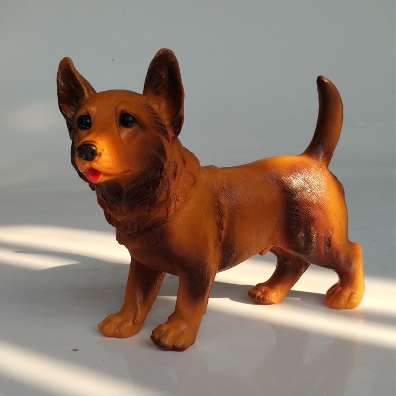 捏捏叫狼狗pvc搪胶玩具动漫卡通软胶动物手办模型